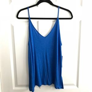 NWT Blue Flowy Tank Top